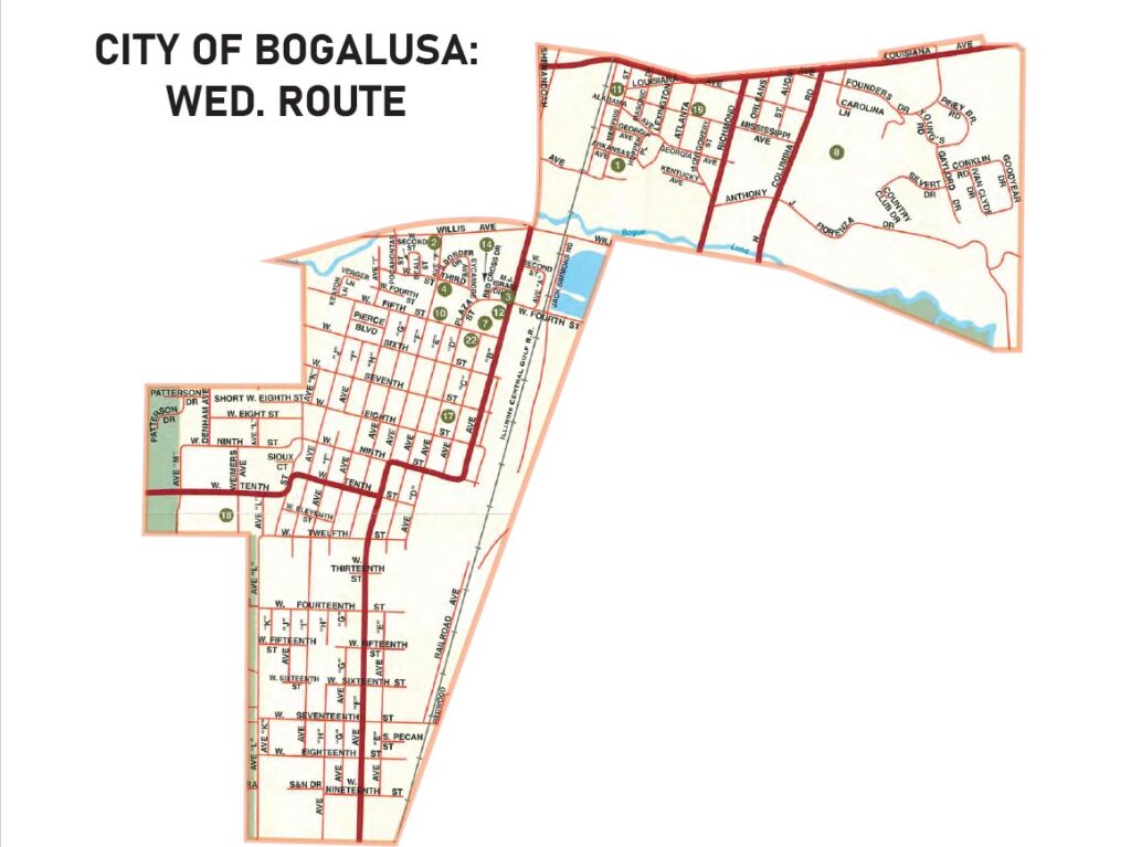 City-of-Bogalusa-Wednesday-Route